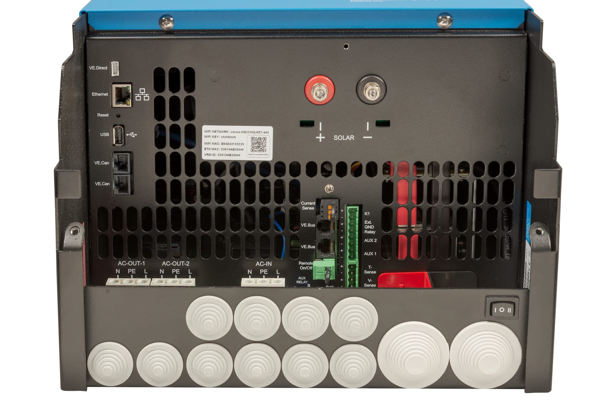Victron Energy EasySolar-II GX 5000VA 48-Volt 230V Wechselrichter 70 Amp Batterie Ladegerät und Solar Ladegerät MPPT 250V 100 Amp