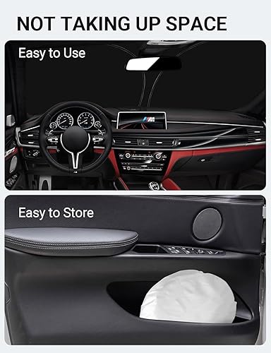 Vista 160 de Proadsy Parasol para parabrisas para BMW X1 F48 2016-2022 de 4 capas plegable, protector de parasol frontal que bloquea los rayos UV y mantiene