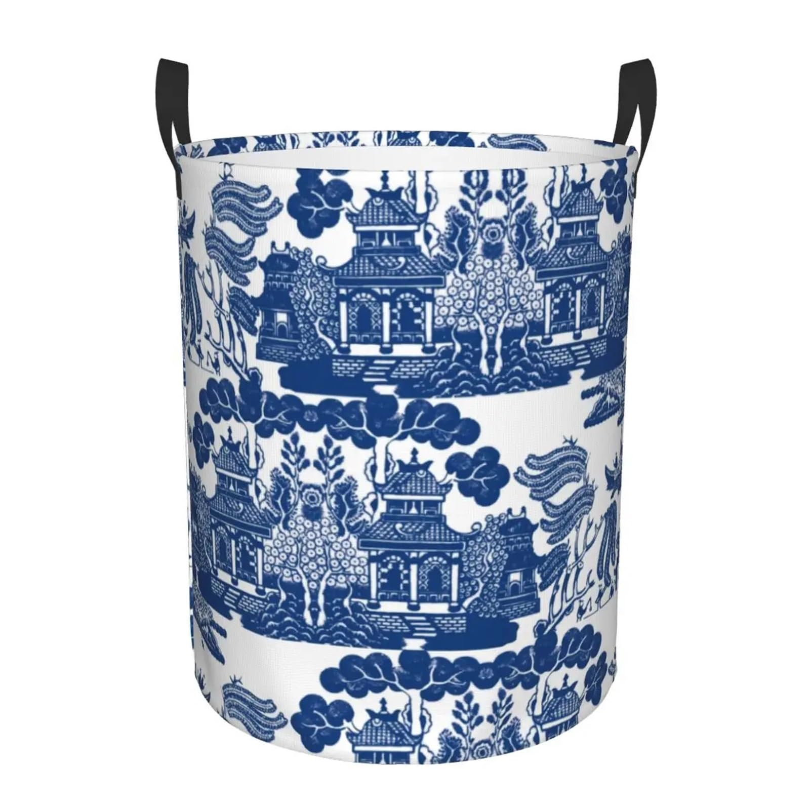 Fabric laundry hamper Vintage Laundry Hamper Large Storage Basket for Family(Color3,42x34 cm)