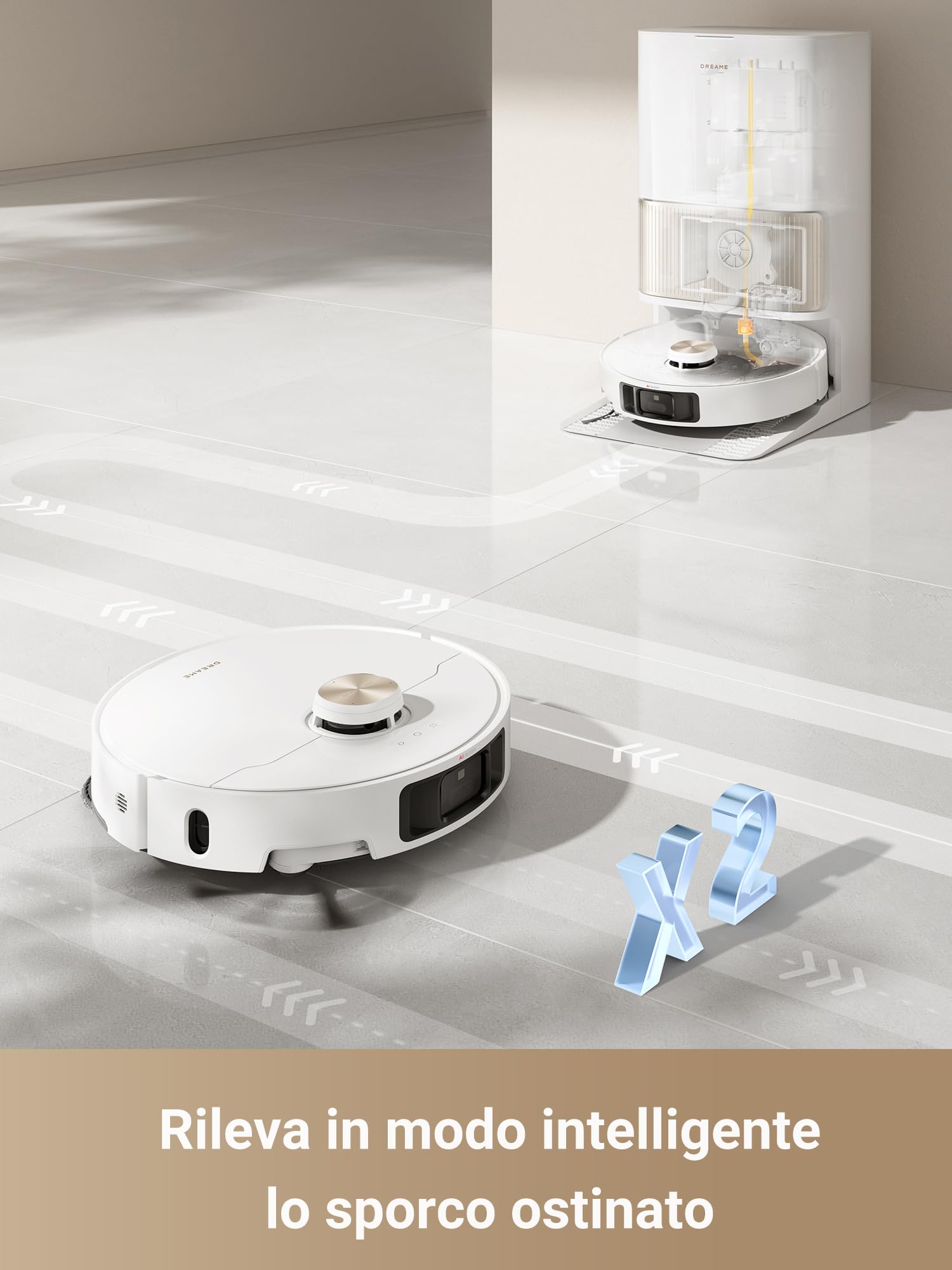 DREAME L40 Ultra Robot Aspirateur Laveur avec Serpilliere Amovible et relevable - Brosse latérale Extensible et relevable -11 0