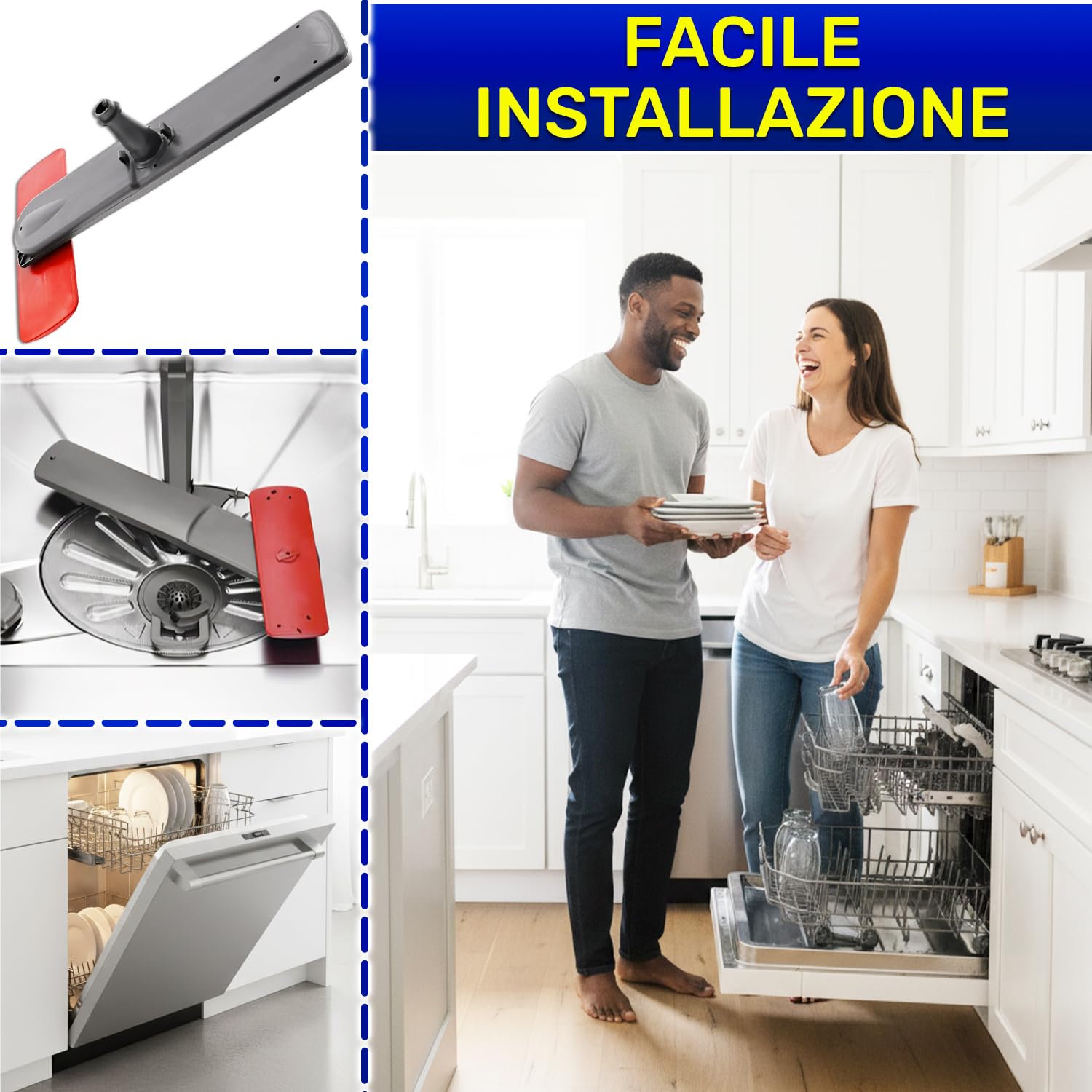 2 Pezzi Braccio di Spruzzo Inferiore per Lavastoviglie 400 mm con Codice Originale 111922637/9 1119226379 per AEG per Electrolux - Garanzia di 10 Anni - MONTERAL