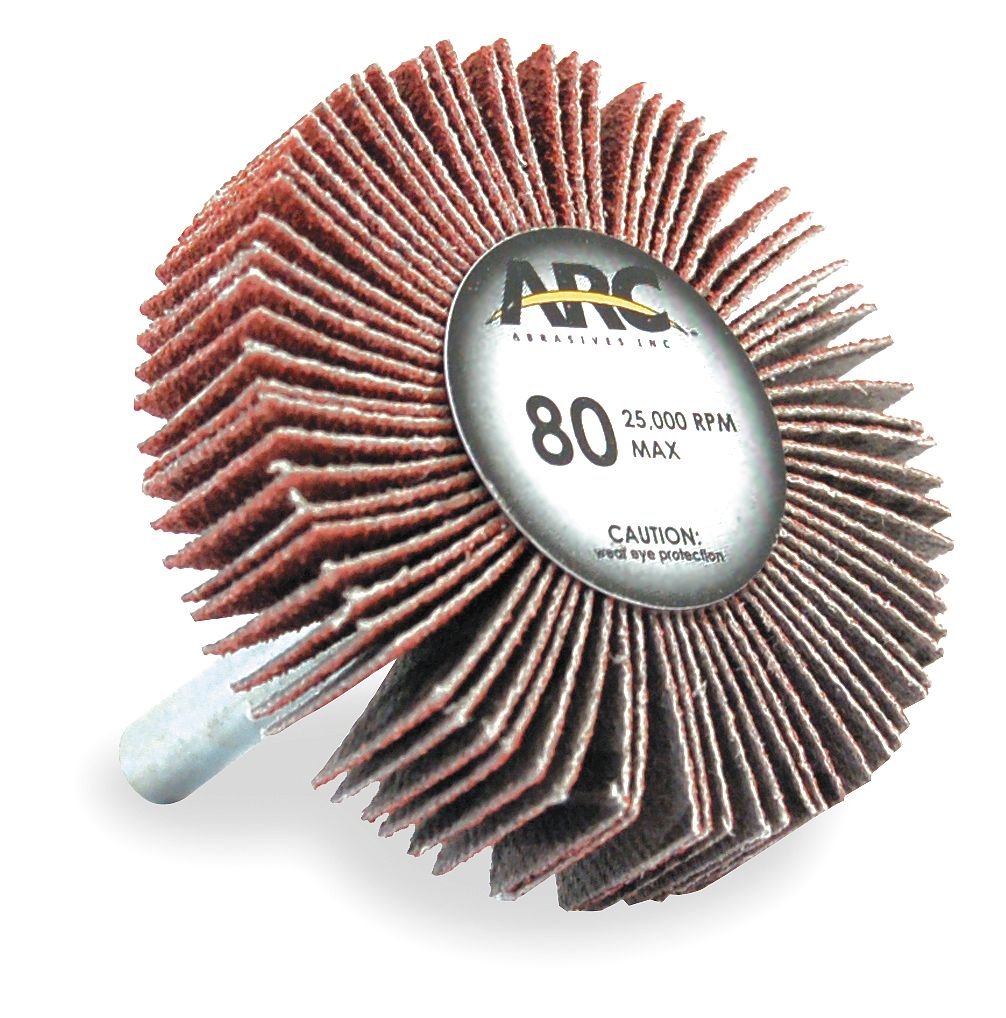 Flap Wheel, AO, 2x1x1/4 in Shank, 60G