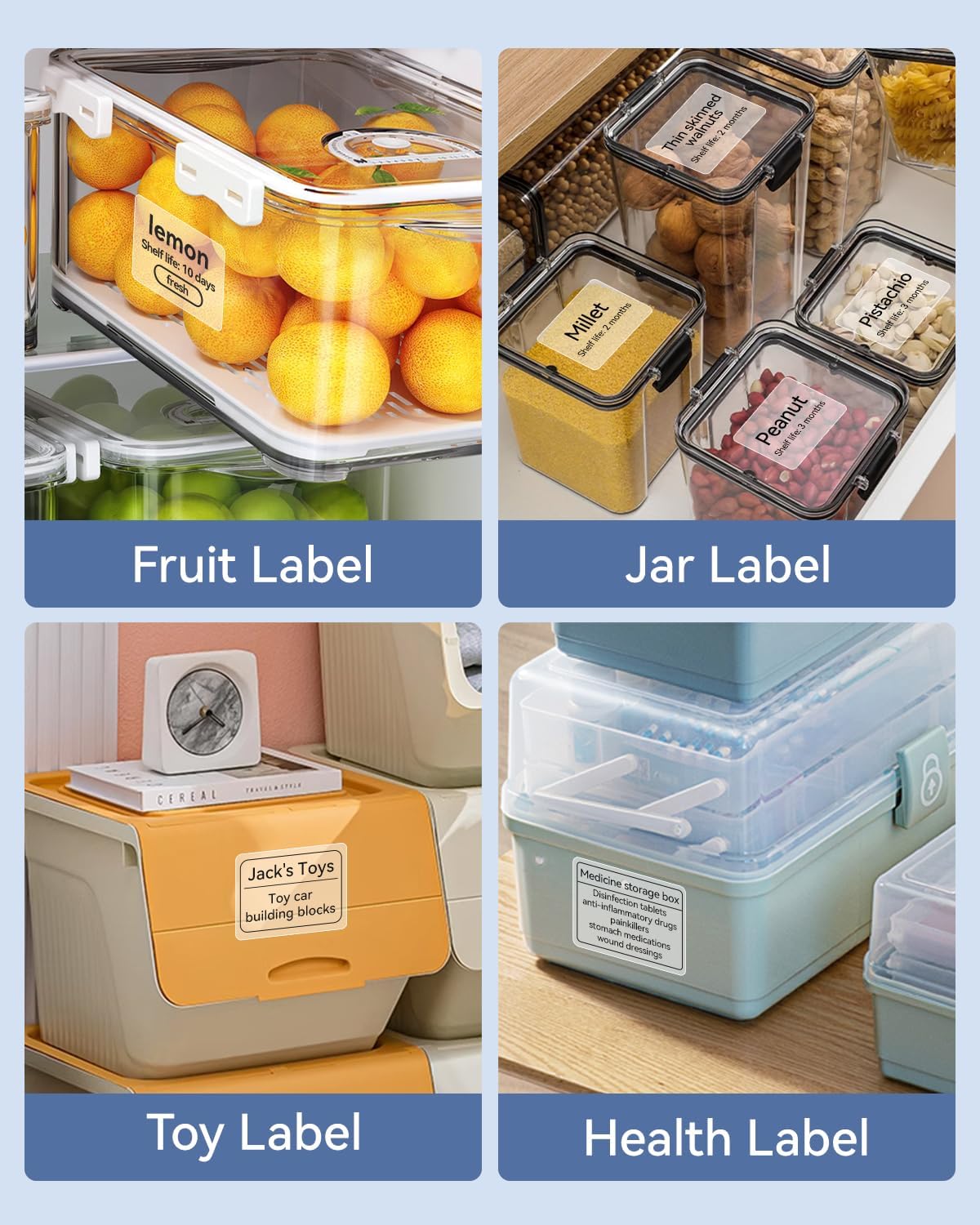 NIIMBOT Label Maker Tape 40×30mm Transparent Label Print Paper Compatible for NIIMBOT B1 B21, Thermal Sticker Paper 1.57'' x 1.18'' Waterproof Labeling Tape Replacement 230 Labels/Roll - Image 3