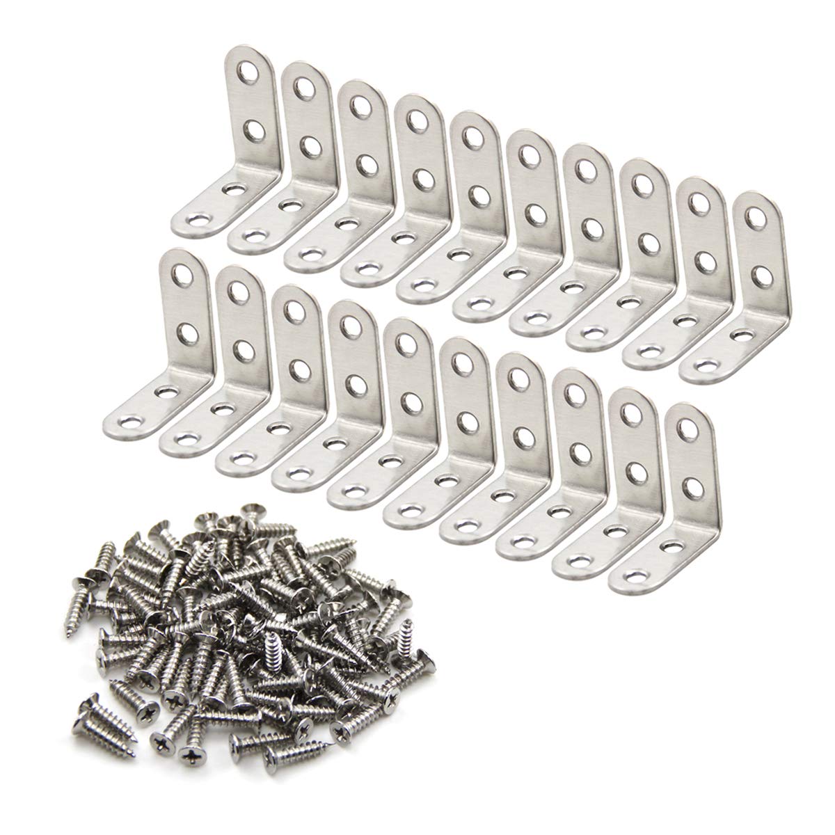 Buy 20 Pcs Right Angle Brackets, BetterJonny 90 Degree Stainless Steel