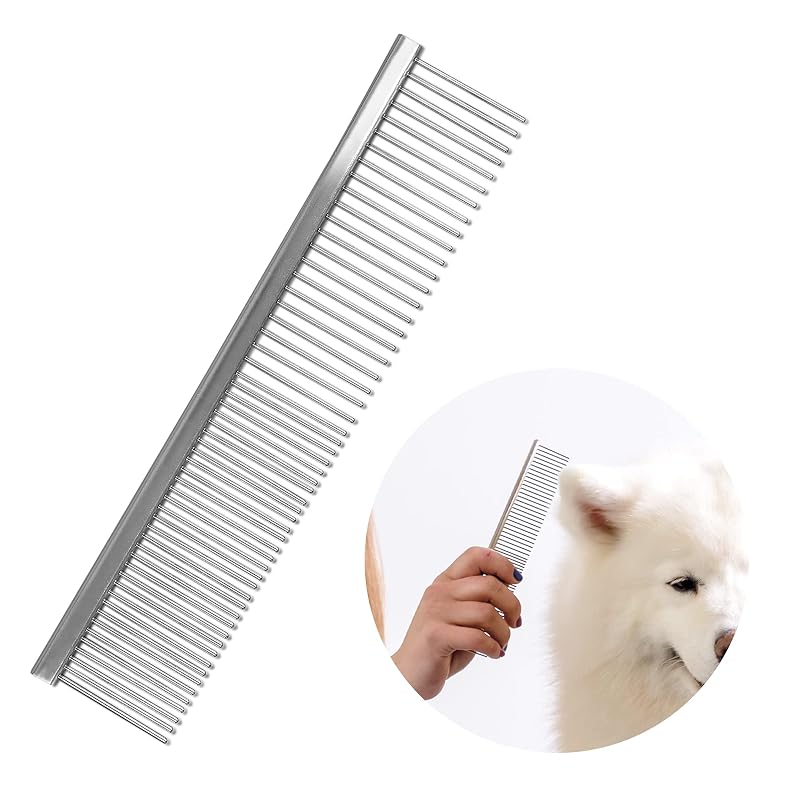 Pente de metal para cães e gatos em aço inoxidável Wahl, desembaraçador para pelos, 1 unidade