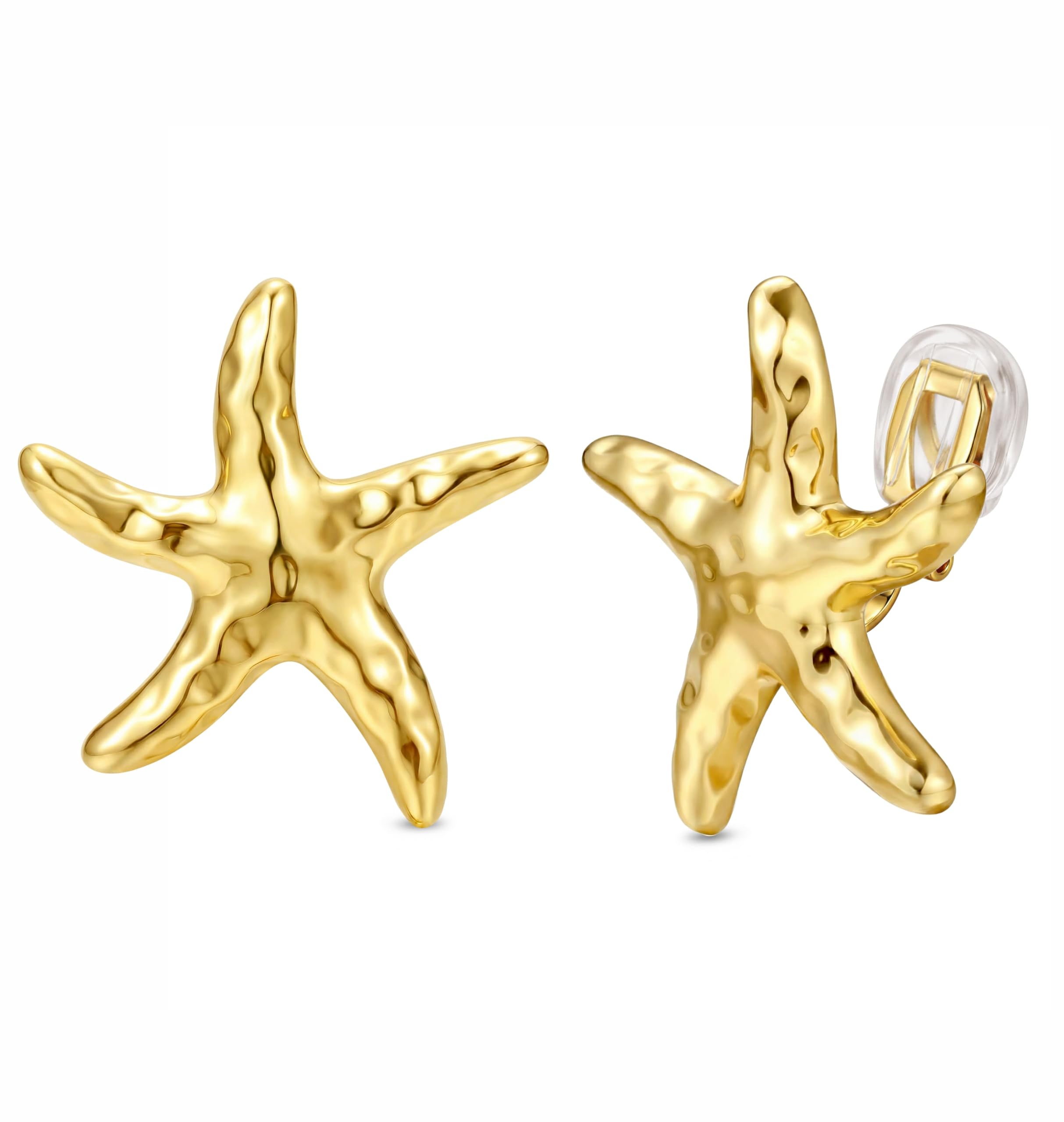 ORAZIO Clip On Earrings Women Geometric Statement Non Pierced Earrings
