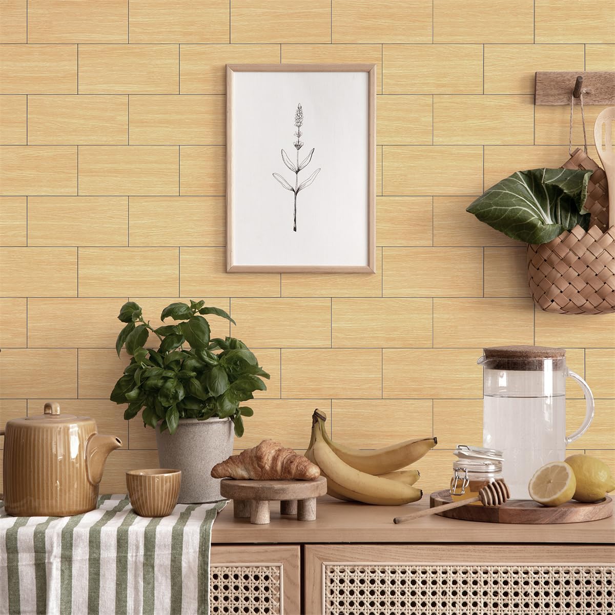 Naklejki na płytki 10 x 20 cm khaki słoje drewna naklejki na płytki do kuchni i łazienki, przyklejane płytki ścienne, płytki ścienne winyl dekoracja domu, odklej i przyklej samoprzylepne rozpryski
