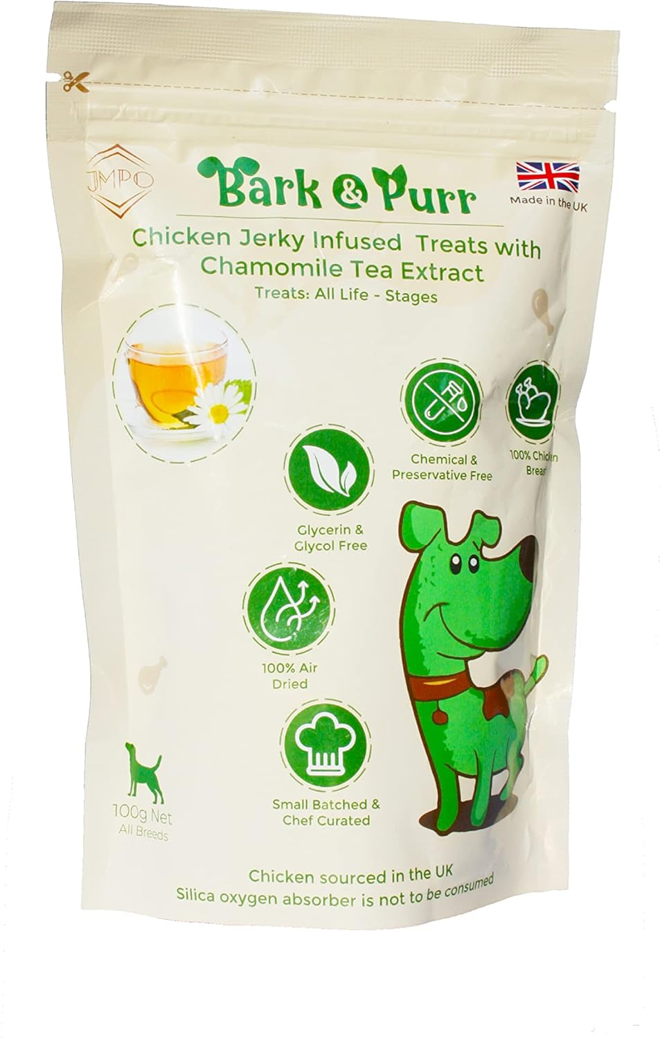 Bark & Purr Chicken Jerky Infused Treats with Chamomile, Real Chicken