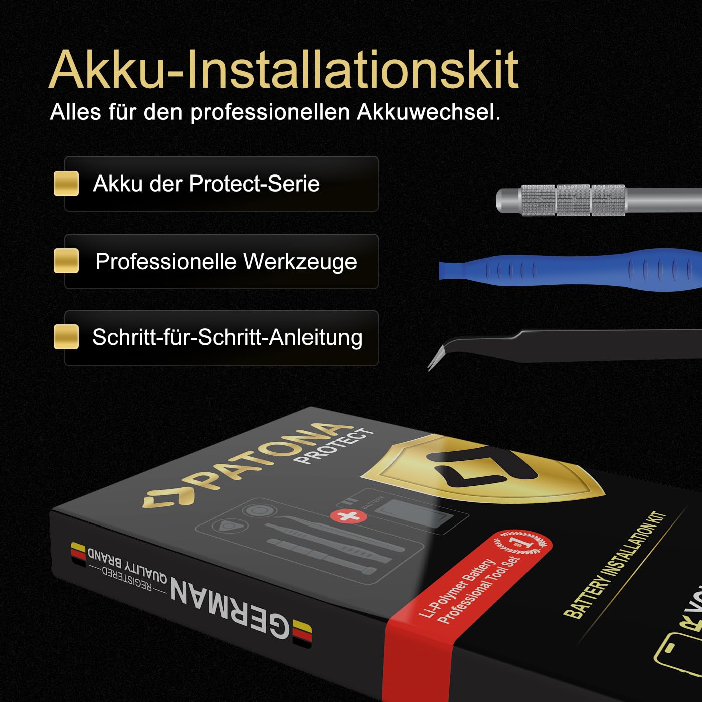 PATONA Protect Akumulator do Samsung Galaxy S9 EB-BG960ABE SM-G960F | Akumulator do smartfona S9 Duos, 3000mAh, z ochrona NTC, ochroną przed prze- i rozładowaniem, zestaw montażowy