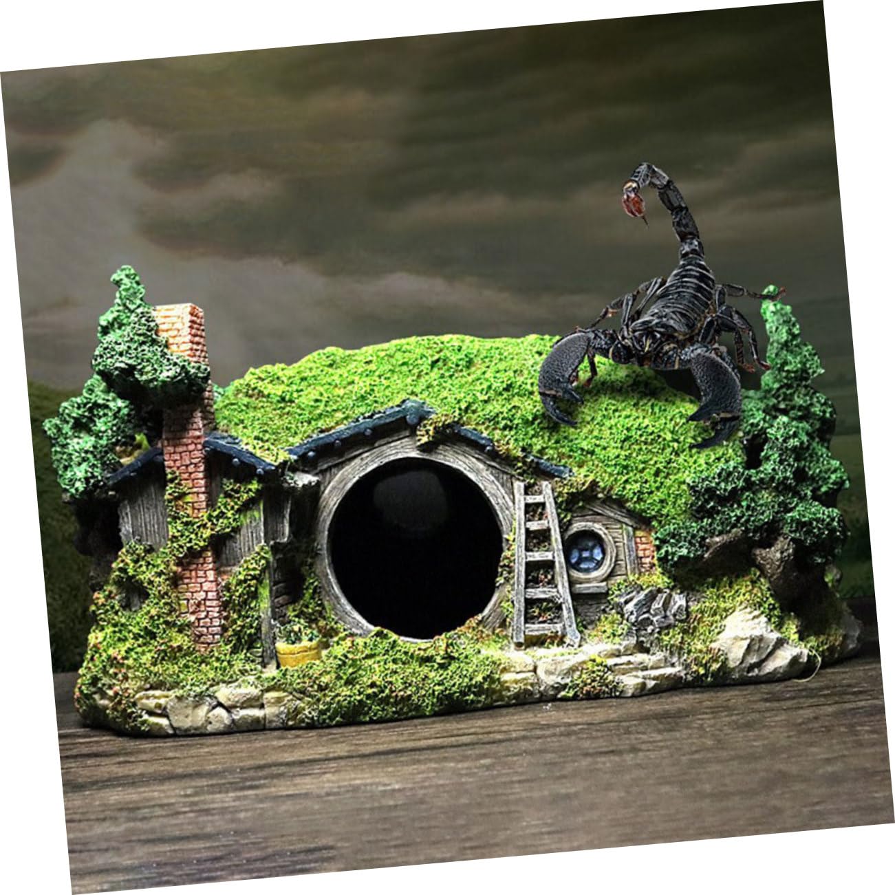 DOITOOL Figurita Decorativa De Resina para Acuarios Escondite Creativo para Peces y Reptiles Adorno De Casa para Tanques De Agua Refugio Subacuático para Gambas y Pequeños Habitantes