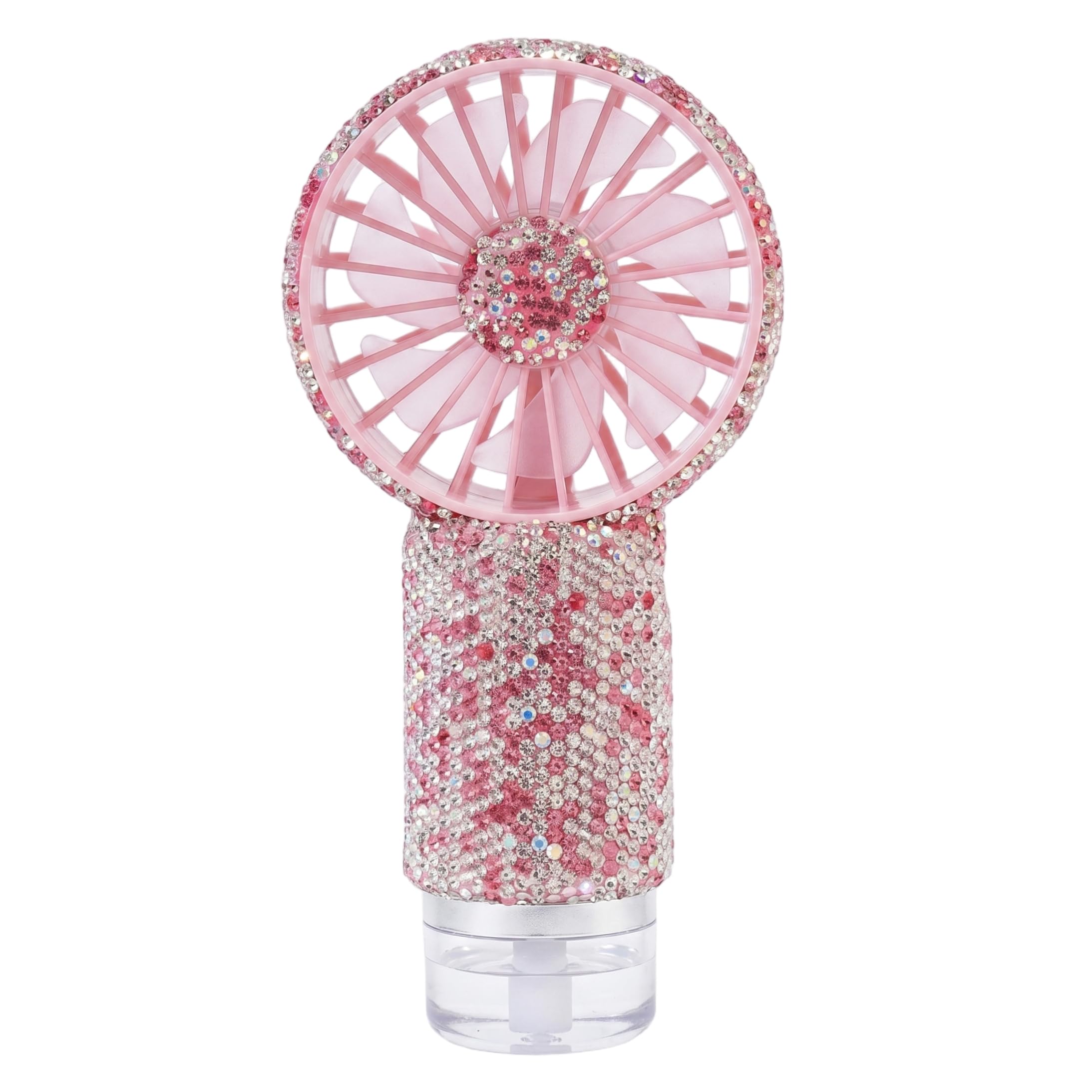 Ginwrek Handheld Misting Fan Bling Fan, Rechargeable Personal Portable Rhinestone with Fast Cooling Mist for Bride, Makeup, Summer Travel (Style-2)