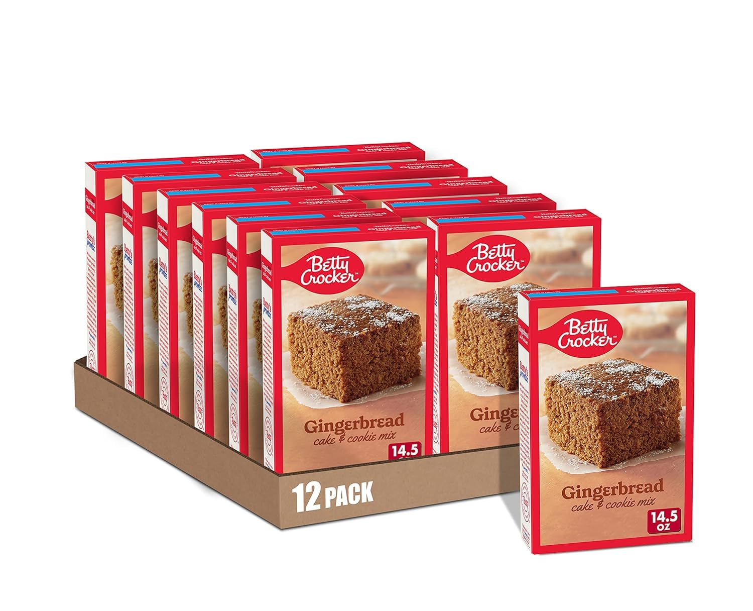 Betty Crocker Mezcla de pastel y galletas de jengibre, 14.5 oz. (Pack de 12)