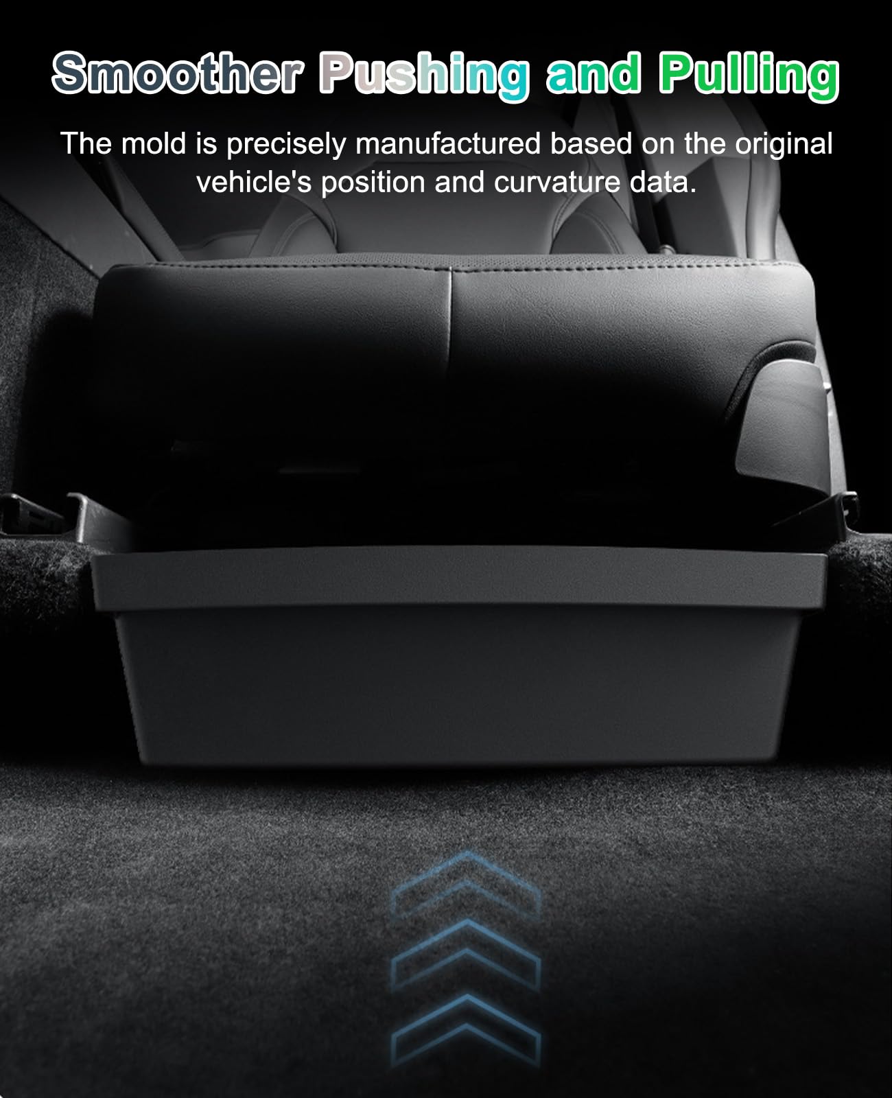 GAFAT Tesla Model Y Juniper Standard Premium 2025 2026 2027 Caja de Almacenamiento debajo del Asiento, Accesorios Organizador Oculto TPE, Antideslizantes & Impermeables [Fila Delantera 2 PZS]