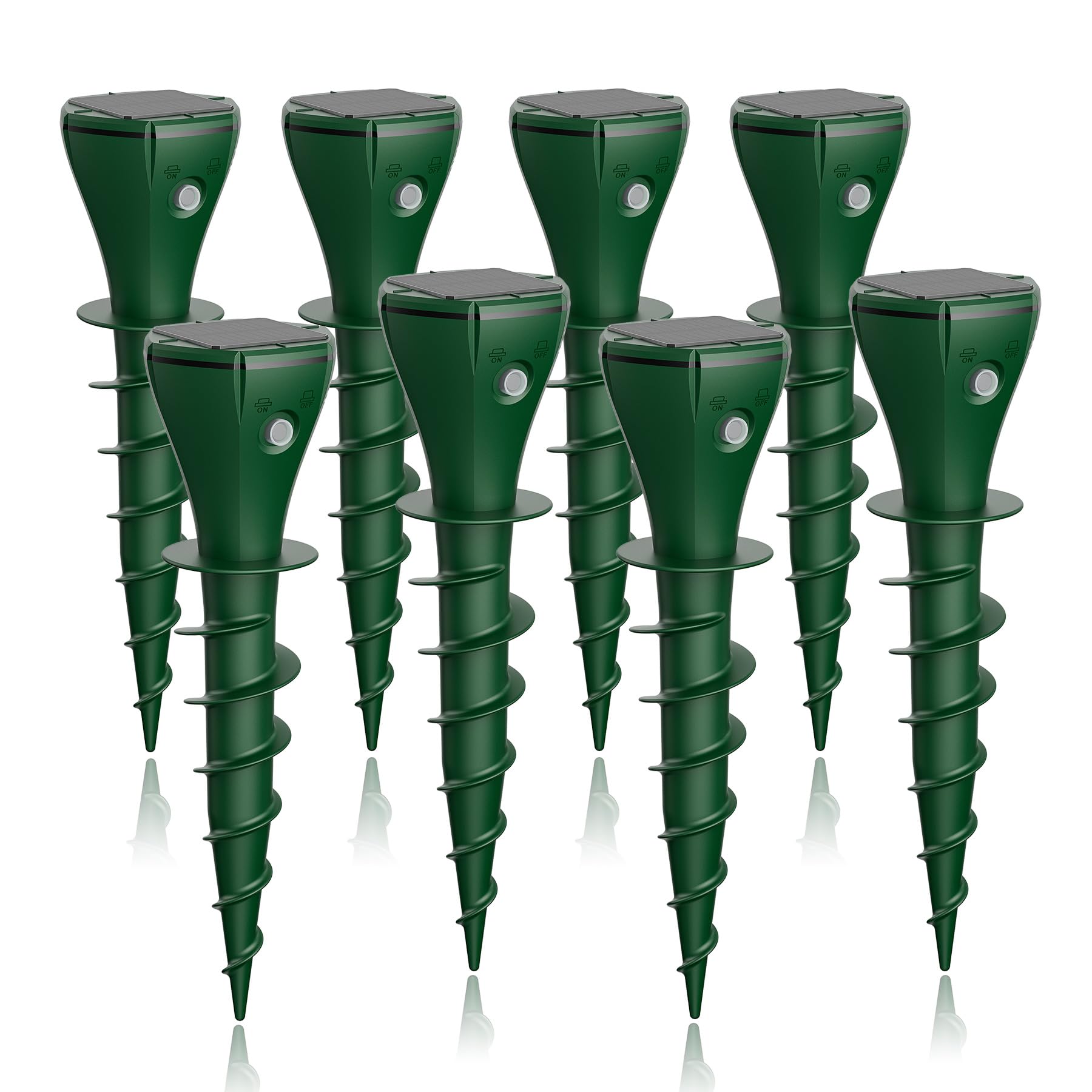 Répulsif solaire pour jardin : lot de 4 piquets à vibration électrique contre les campagnols