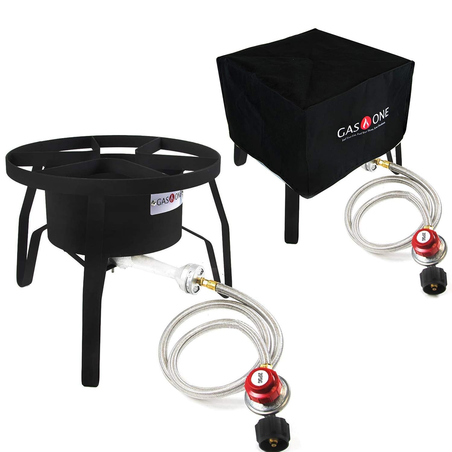 GasOne Propane Burner with Cover HighPressure Outdoor Propane Burner