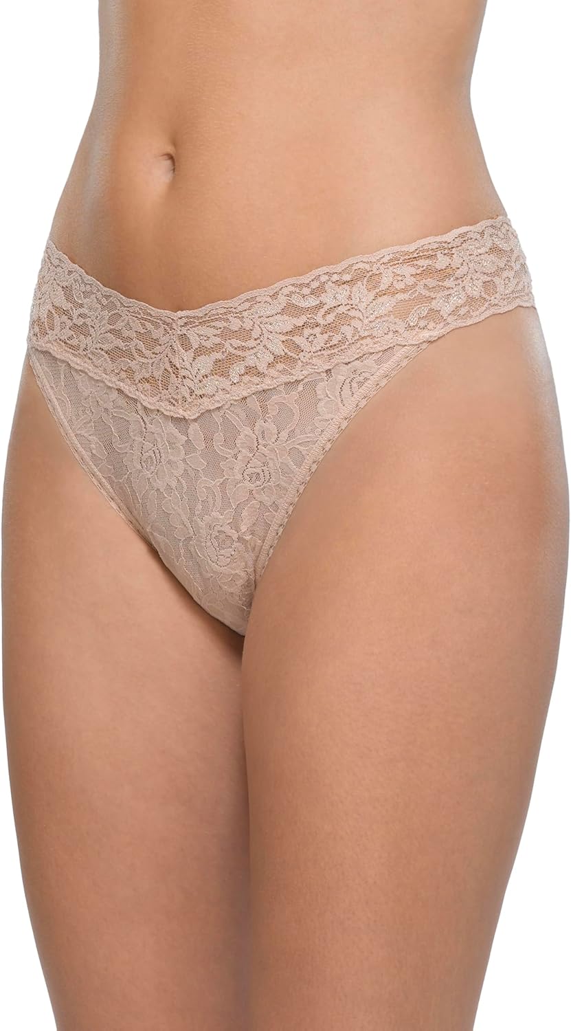 hanky panky - Signature Lace Original Rise Thongs: Essentials Edition | One Size 4-14 | Lace Lingerie Underwear | 3 or 5 Pack - Image 2