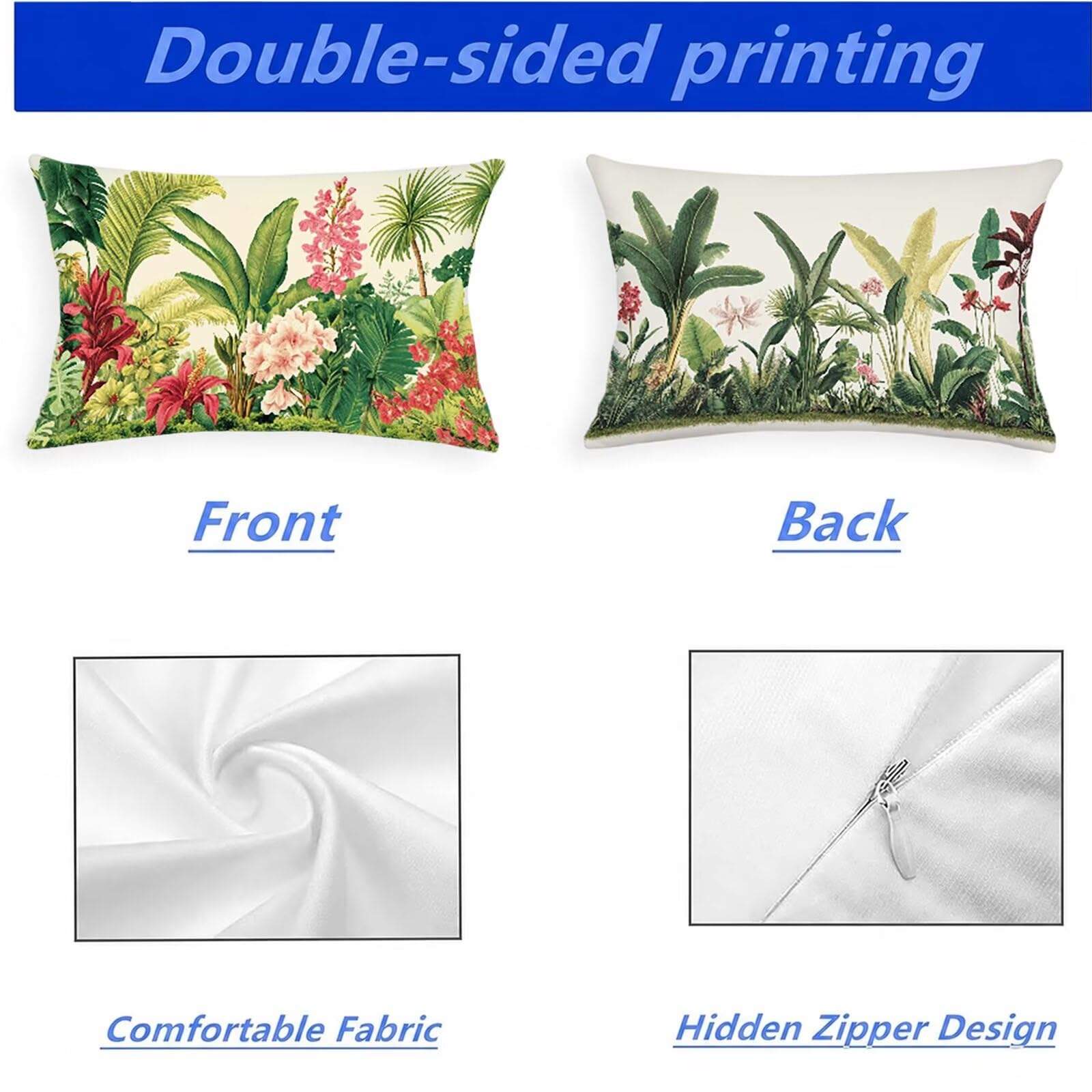 Federe Cuscino 60x80 Set di 2, Crema Federe Cuscini Divano Lino, Rettangolari Copricuscini 60x80cm Con Cerniera Invisibile, Copricuscino per Camera Letto Casa Decorazioni Regalo, Semplice kj-7344