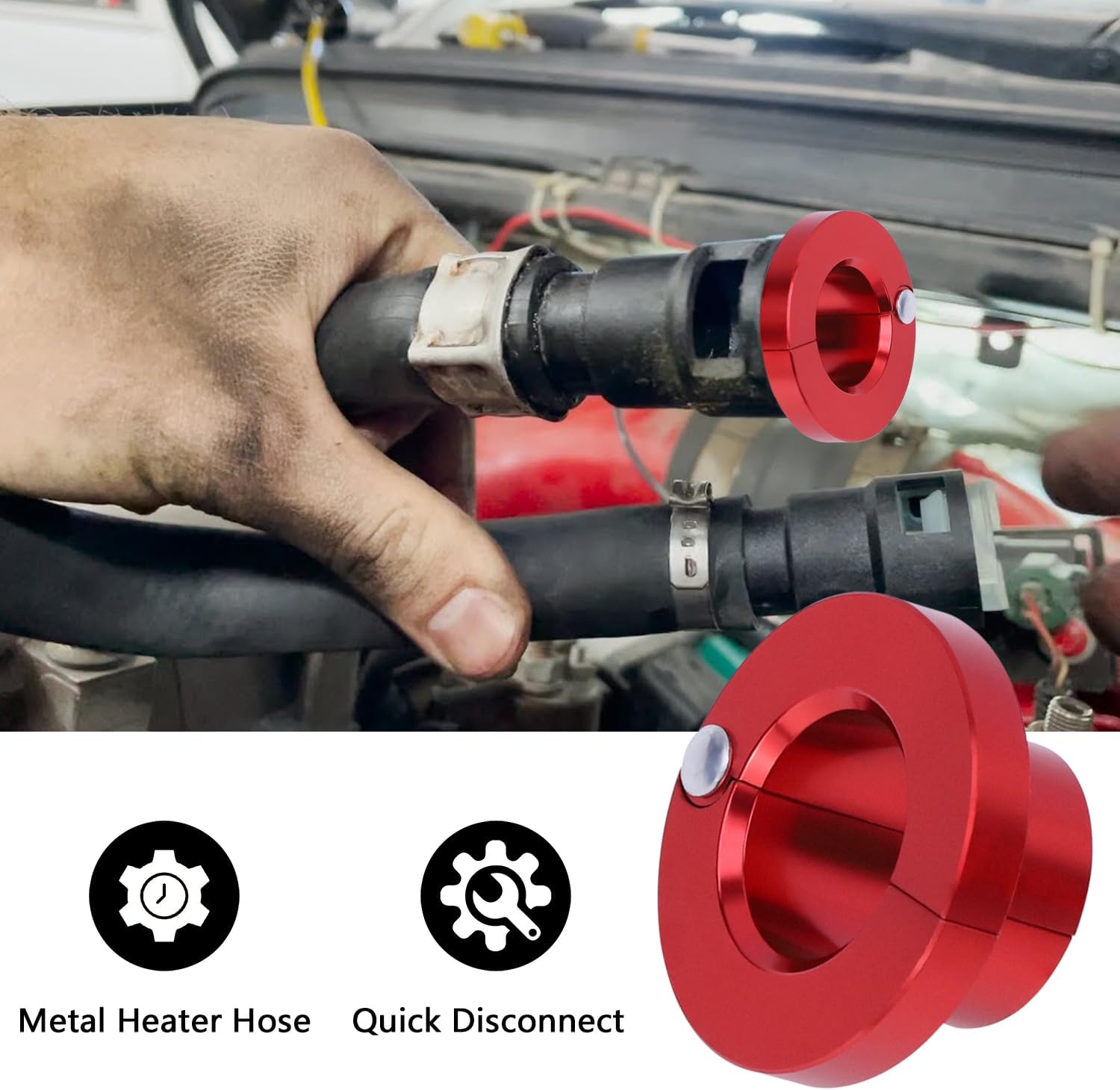 Heater Hose Quick Disconnect Tool, Metal Heater Line Release Tool 3/4'' Replacement for GM Vehicles 39190