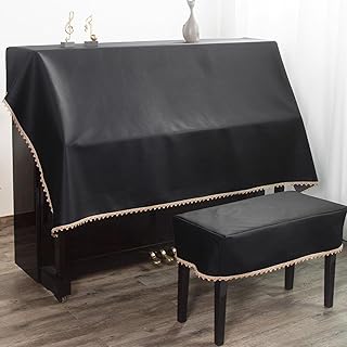 Mavcobo 88-Key Piano Cover Electric Piano Dust Cover High-Tech Cloth - Full Upright Piano Cover Piano Dust Cover with Stool Cover(A,200 * 140cm)