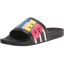 adidas Originals Men's Adilette Slides Sandal, Black/White/Black Pride, 7.5 UK