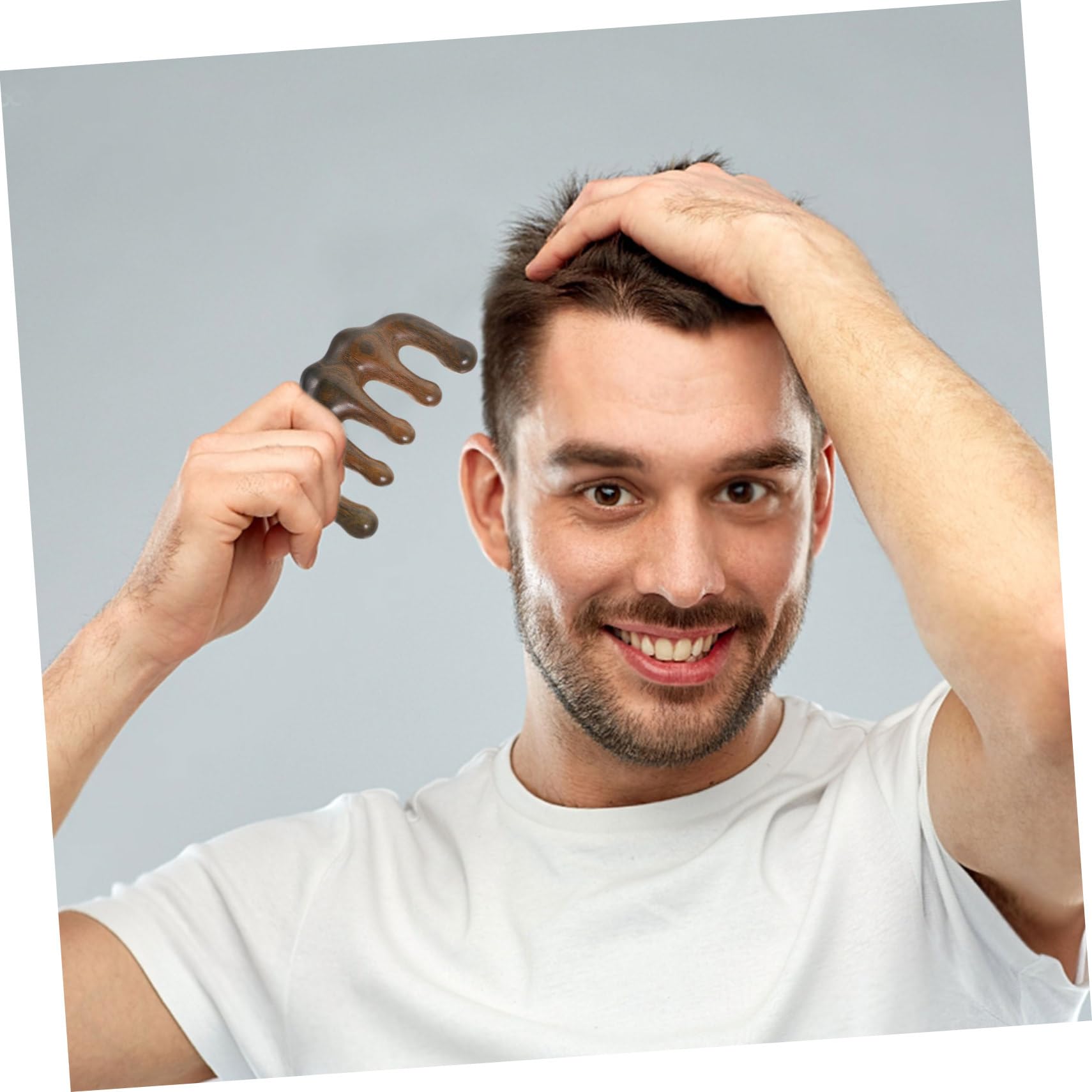 Beavorty Herramienta 4 Piezas Peine de sándalo peine pelo masajeador cuero cabelludo herramientas de masaje de masaje creativo masajeador de acupuntura corporal simple