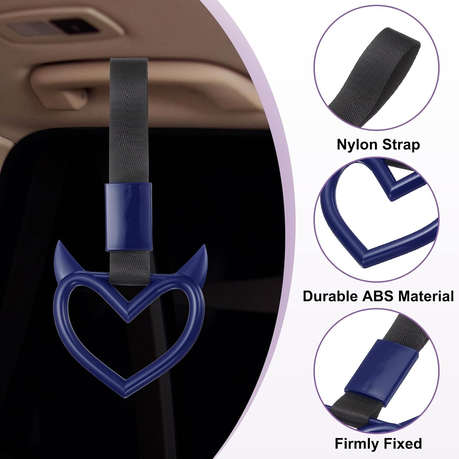 PATIKIL Car Handle Straps, Car Rear Bumper Warning Ring Cars Hand Strap Drift Charm Keychains Accessory for Decoration Bus