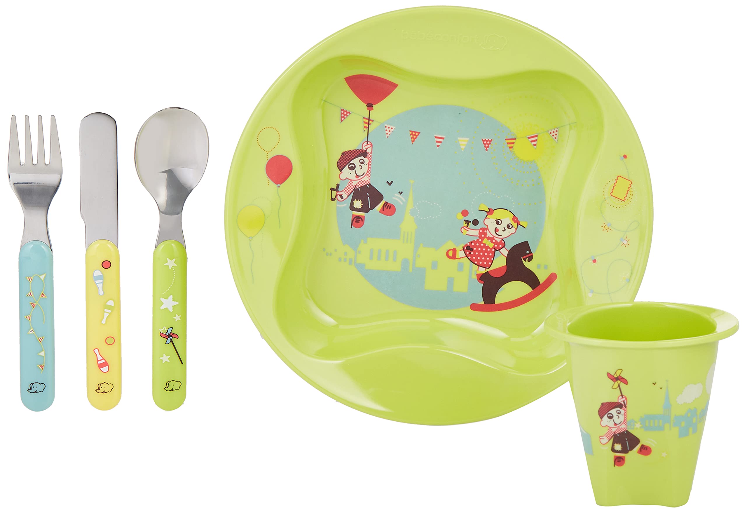 Bebe confort melamine dinner set prince and fairy, size 2 [31000199]