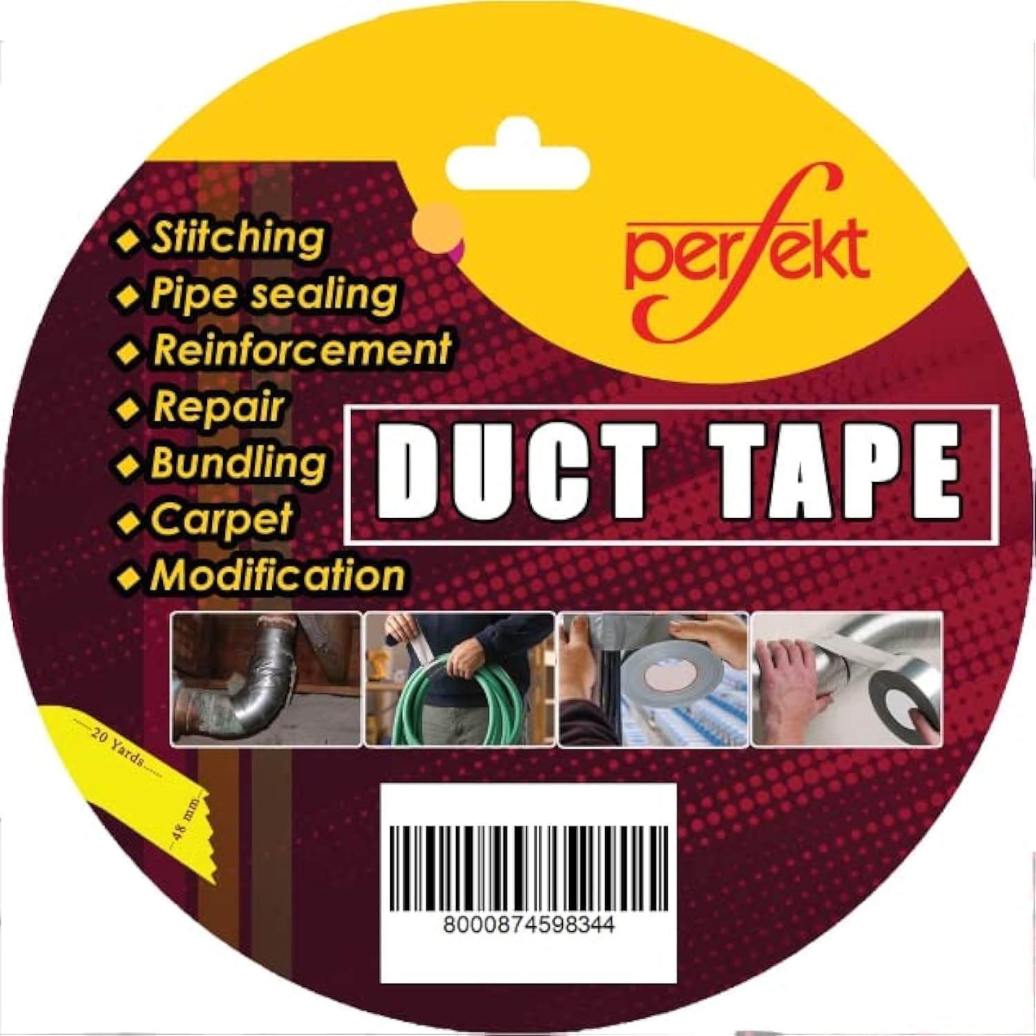 Perfekt Cloth Tape, Green Color, 48MMX20Yard