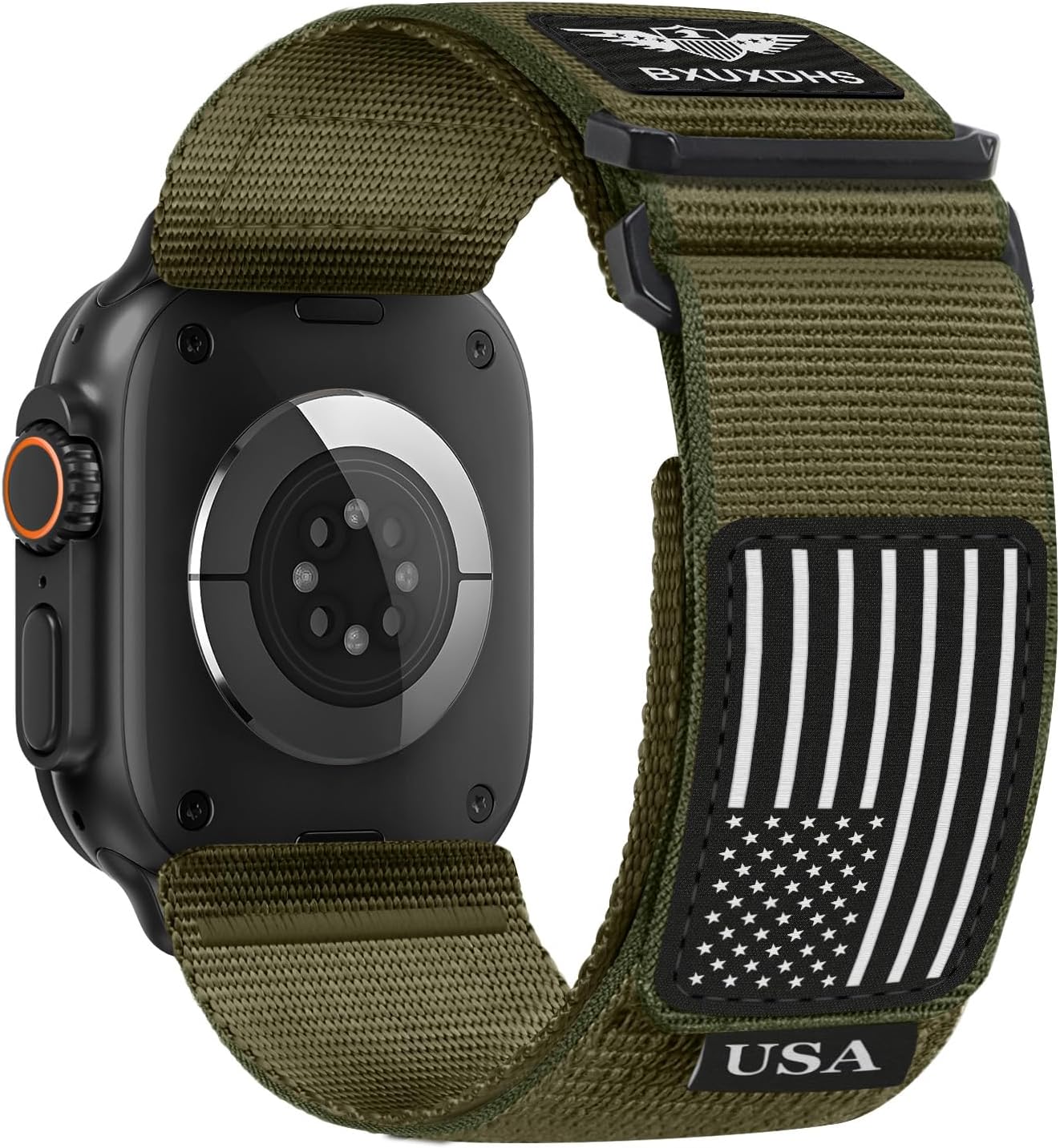 Rugged Trail Loop Bands for Apple Watch Ultra/3/2 Band 49mm 46mm 45mm 44mm 42mm Men,Stars-Stripes Flag Woven Nylon Sport Strap Soft Fabric Wristband for iWatch Series 11 10 9 8 7 6 5 4 3 SE 3/2nd 49