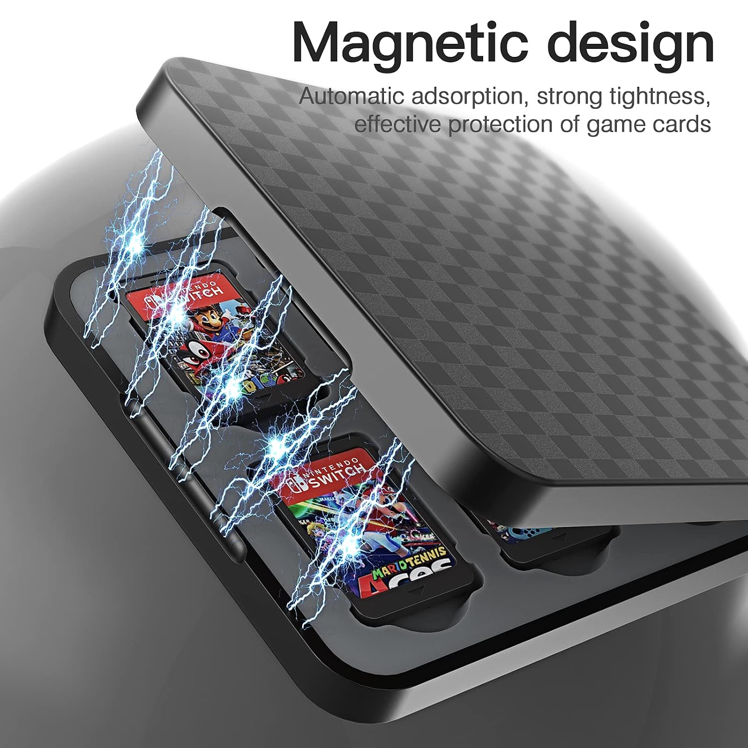 HEYSTOP Game Card Case Compatible with Nintendo Switch Games,12 Slots Storage Protective Box, Slim and Portable Protective Shell Switch Storage Bag with Game Storage