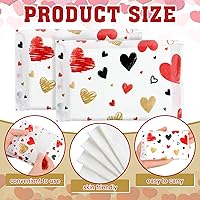 Vista 2 de Eaasty Paquete de 50 pañuelos faciales de tamaño de viaje, 3 capas de papel, mini pañuelos de boda para invitados, viajes, San Valentín, boda