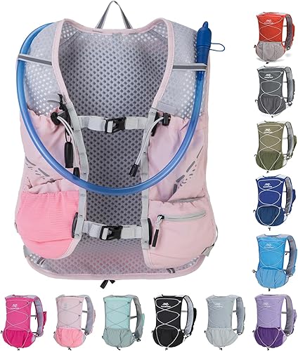 Chaleco ligero para correr para mujeres y hombres, mochila de hidratación con bolsa de vejiga de agua de 1.5 L, accesorios para senderismo,