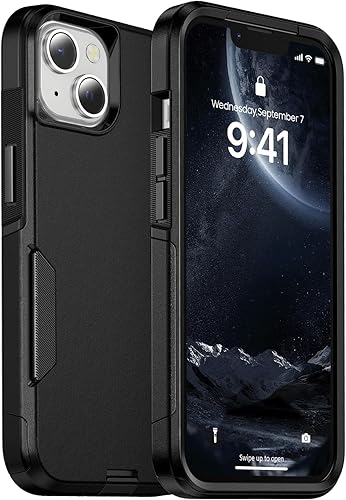 Funda para iPhone 13 y Funda para iPhone 14 y Funda para iPhone 15 [Protección de Servicio Pesado][Protección contra Caídas de Grado