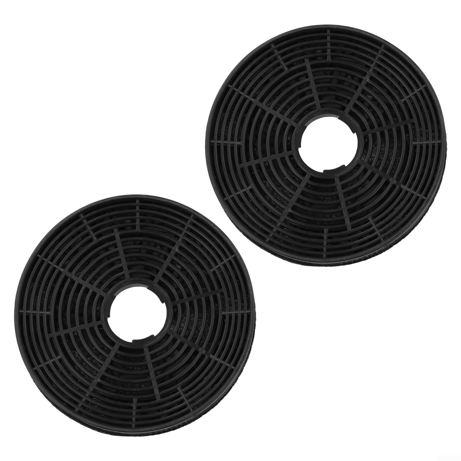 Paquete de 2 filtros de carbón activado de repuesto de 139 x 26 mm para campana extractora de cocina, filtros de carbón para campana extractora, accesorios absorbentes de olores, color negro