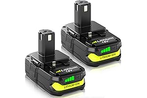 2-Pack 3000mAh P108 Lithium Replacement Battery for Ryobi 18V Cordless Power Tools
