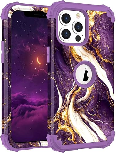 Hocase Funda para iPhone 13 Pro Max de 6.7 pulgadas de 2021, resistente, a prueba de golpes, protección híbrida plástico duro+parachoques de suave