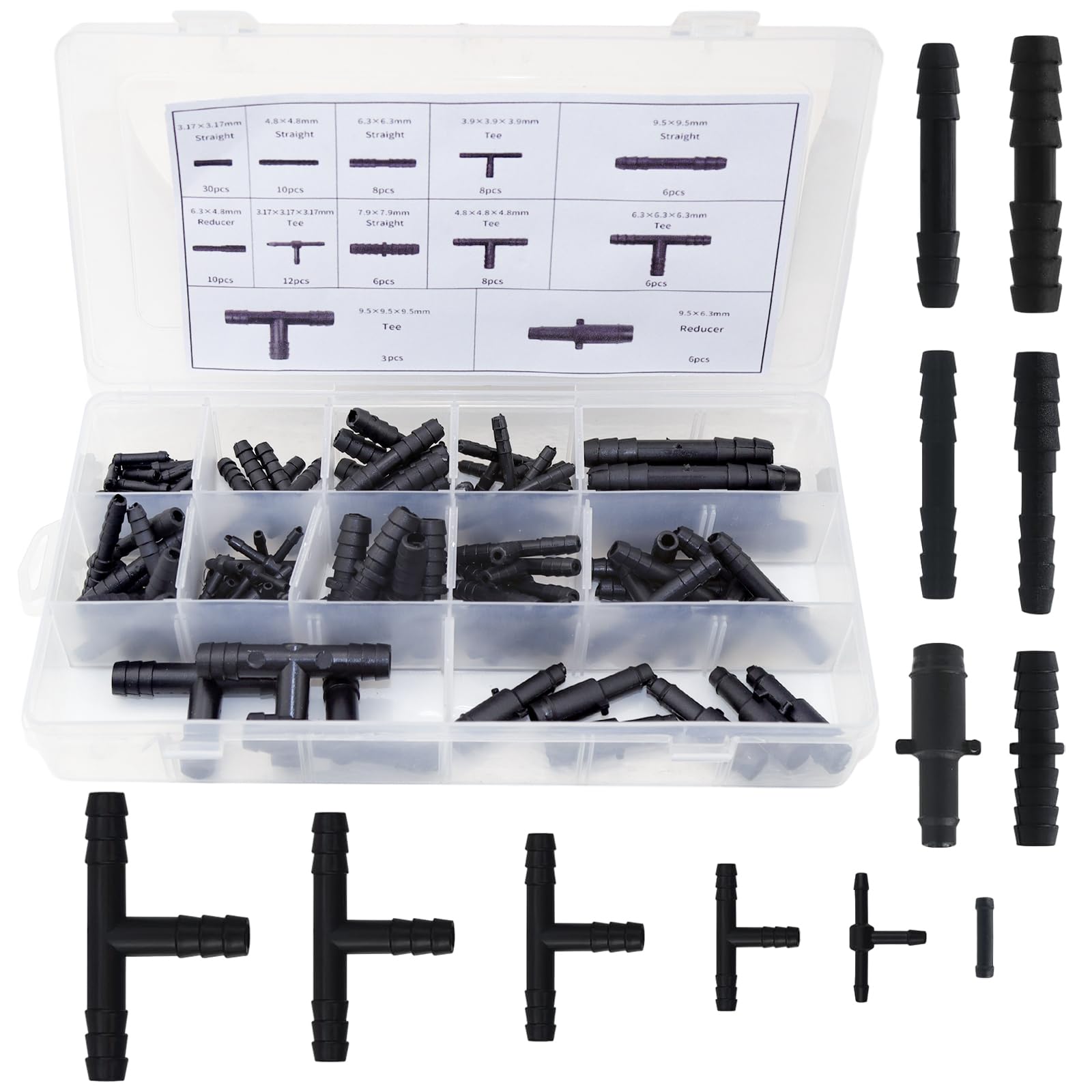 Raccord Rapide Eau 130 Pcs Connecteurs De Tuyau En Plastique,Kit De Raccords D'irrigation Gardena Raccord