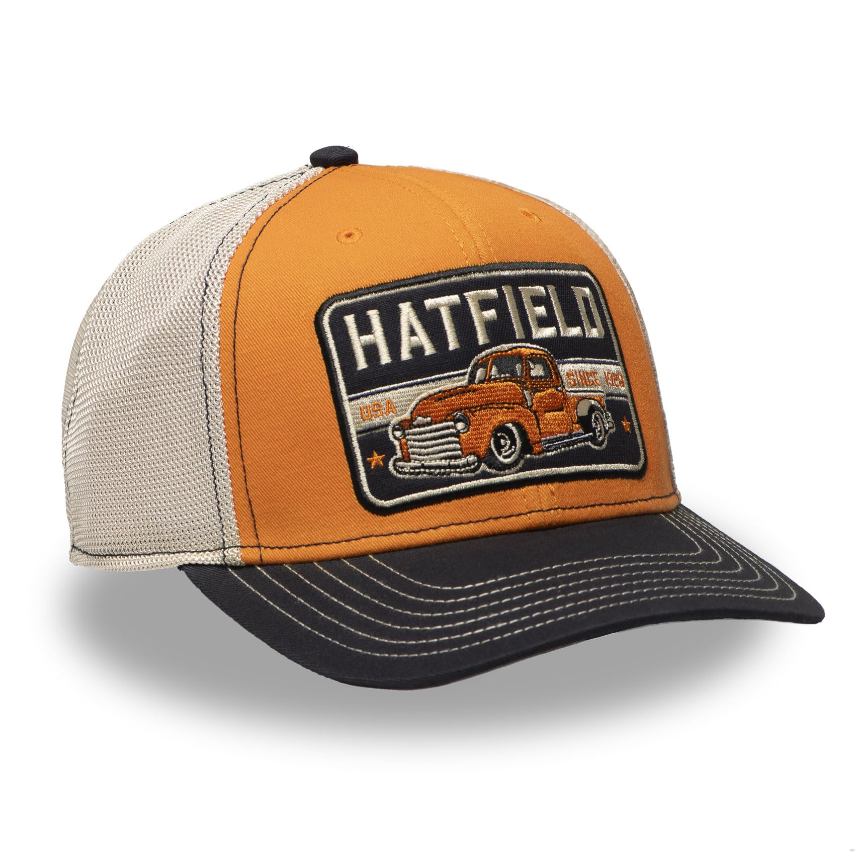 HATFIELD Kappe für Damen & Herren, Trucker-Kappe, Bison, verstellbar durch Snapback