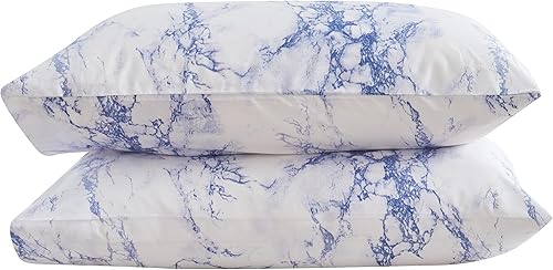 Vista 11 de Elegant Comfort Juego de edredón reversible de 10 piezas, estampado de mármol, almohada decorativa y sábana bajera con bolsillos inteligentes