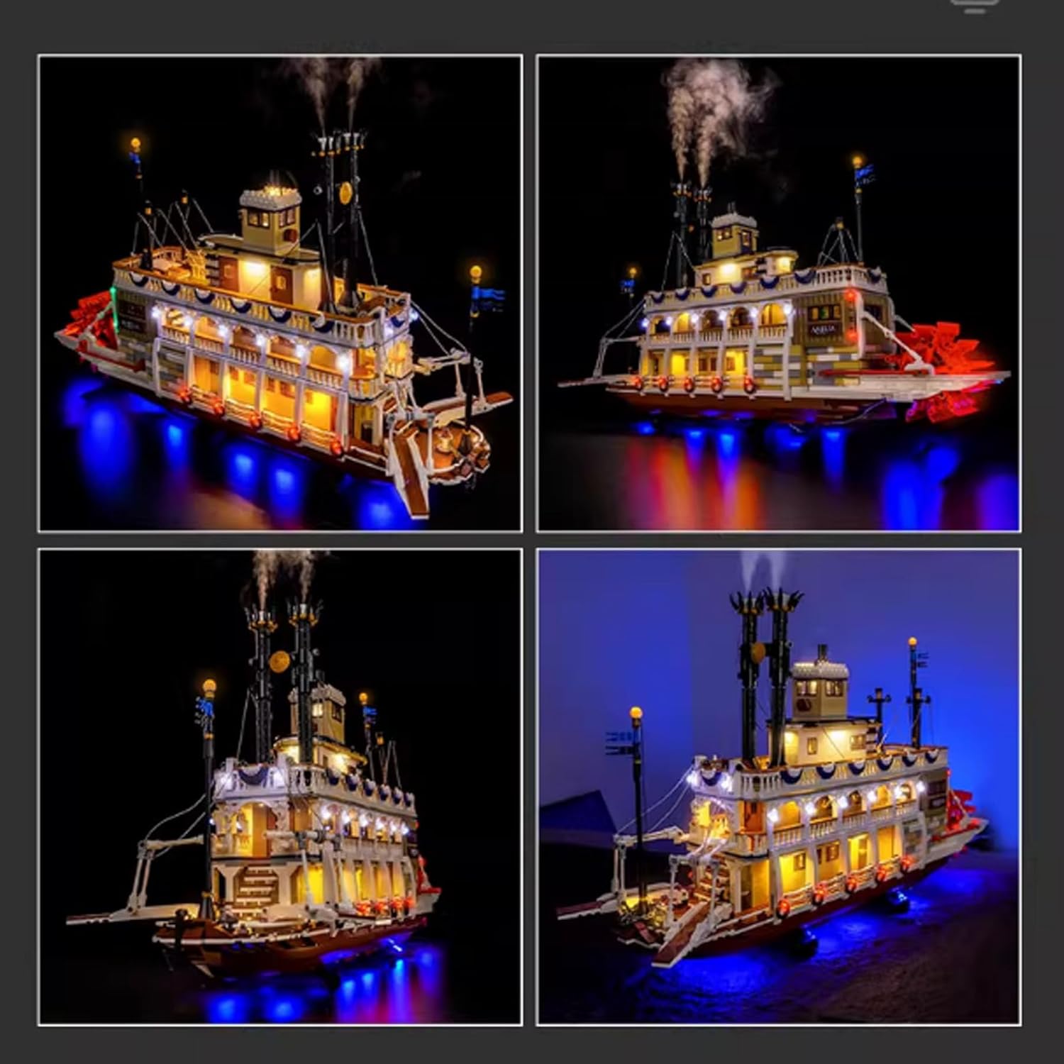 LED Lighting Kit Compatible with Lego 21356 Canal Steamboat Series LED Light Set (Model Kit Not Included - Lighting Components Only) (Upgrade Remote Control Version)