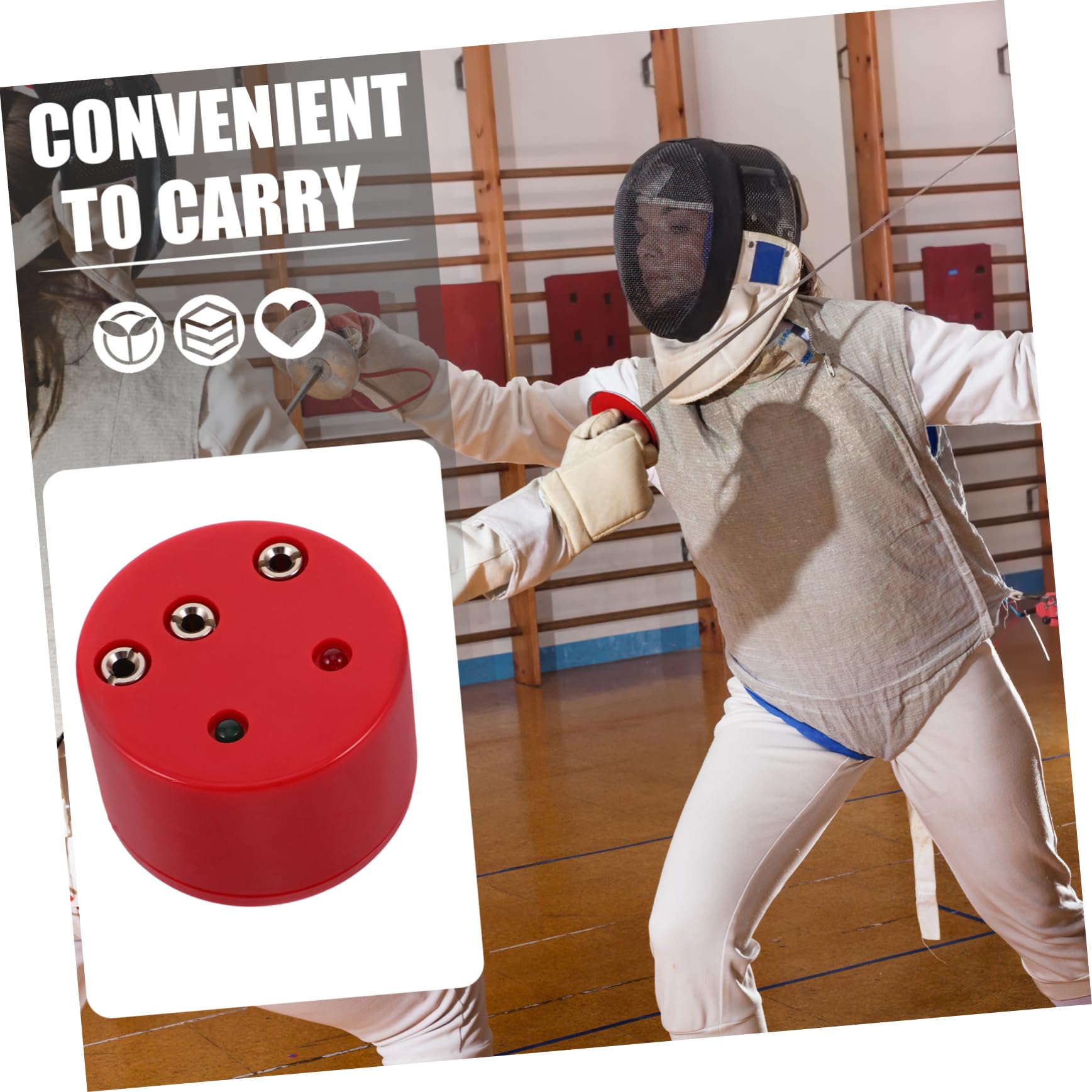 Yardwe Probador de Aparatos de Esgrima para Épée y Equipo de Esgrima, Diseño Multifuncional Fácil de Usar, Material Plástico y Cobre, Adecuado para Entrenamientos Profesionales