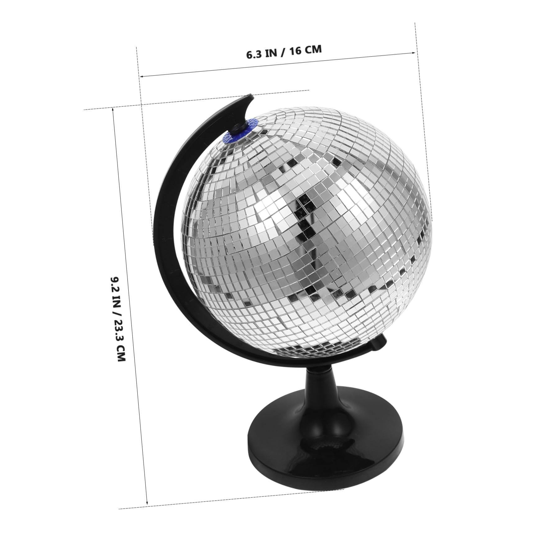 Ornement Créatif Globe en Verre à Effet Boule Disco Réfléchissante Tournante pour Décoration Intérieure Originale la Maison Fête