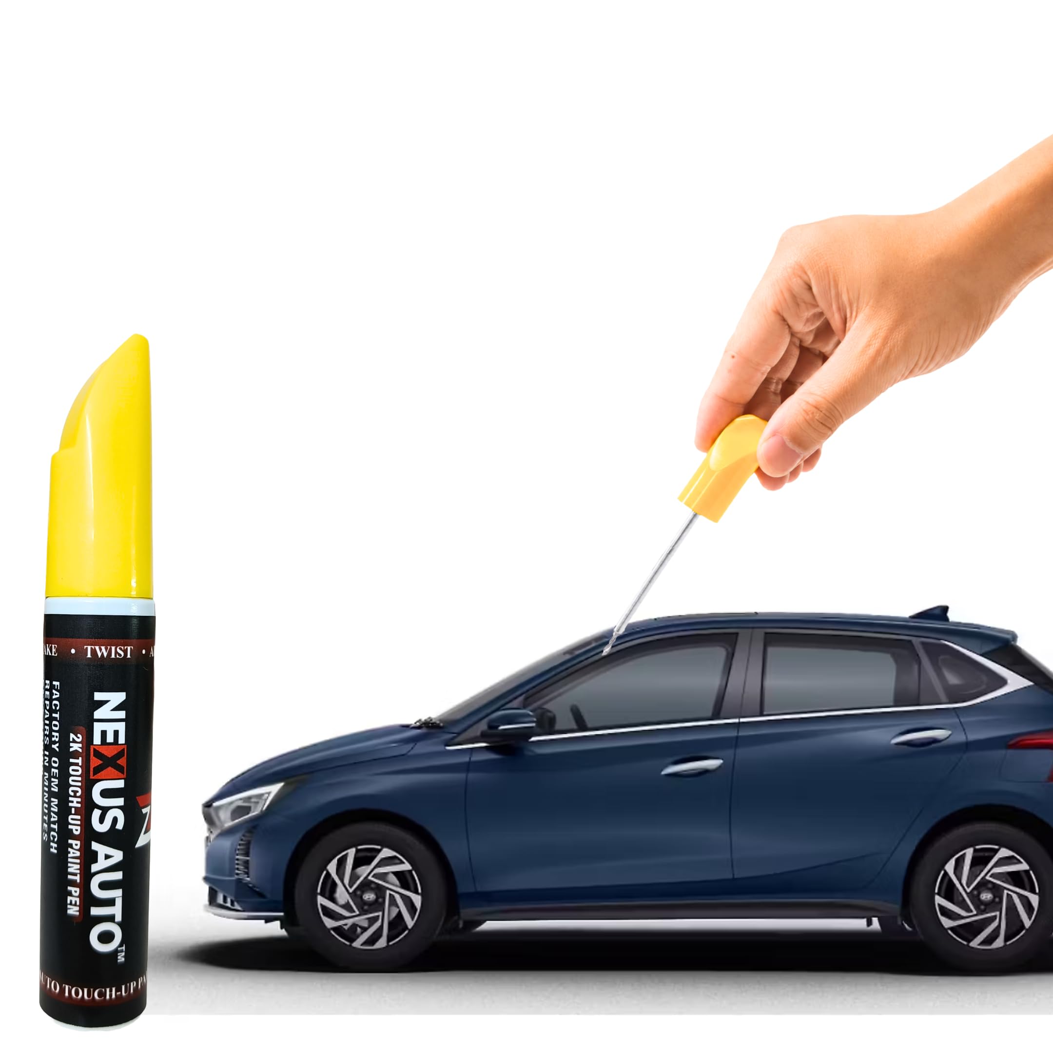 2K Touch Up Scratch Remover Paint Pen for Hyundai i20 | 100% OEM Match | 2-in-1 Applicator (Starry Night)-picture-10