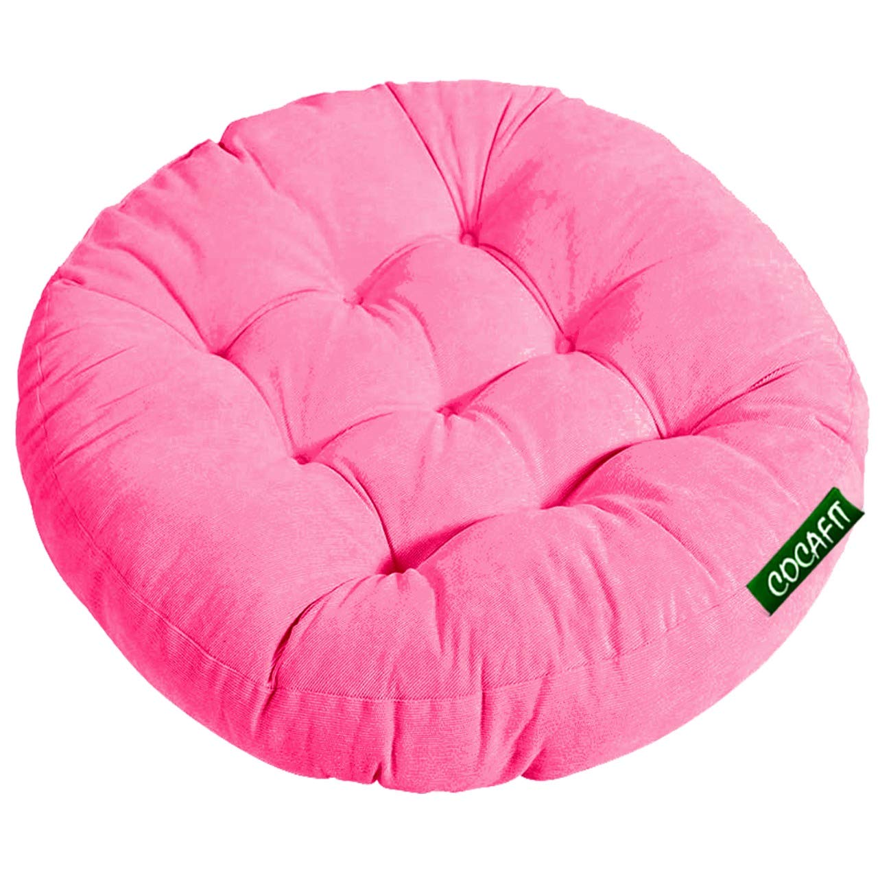 Next GO Yoga Meditation Pooja Living Room Balcony Swing Pad Jhula Velvet Floor Cushion Pillow (64 x 64 cm) (Hot Pink, 24''inch x 24''inch Round)-image-35