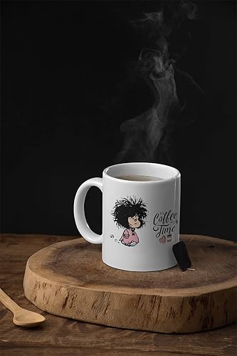 Miniatura 6 de YETLE - Taza de café con texto Its Coffee Time color blanco