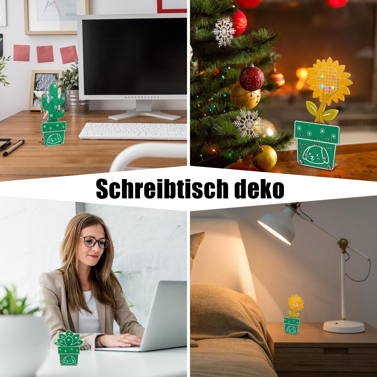DIY Pflanzenkübel Löt Set, 3D-Lötübungsprojekte, Schreibtischdeko, ideal für STEM-Bildung und Elektroniklernen, Weihnachten Präsent für Familie und Freunde zu Ostern