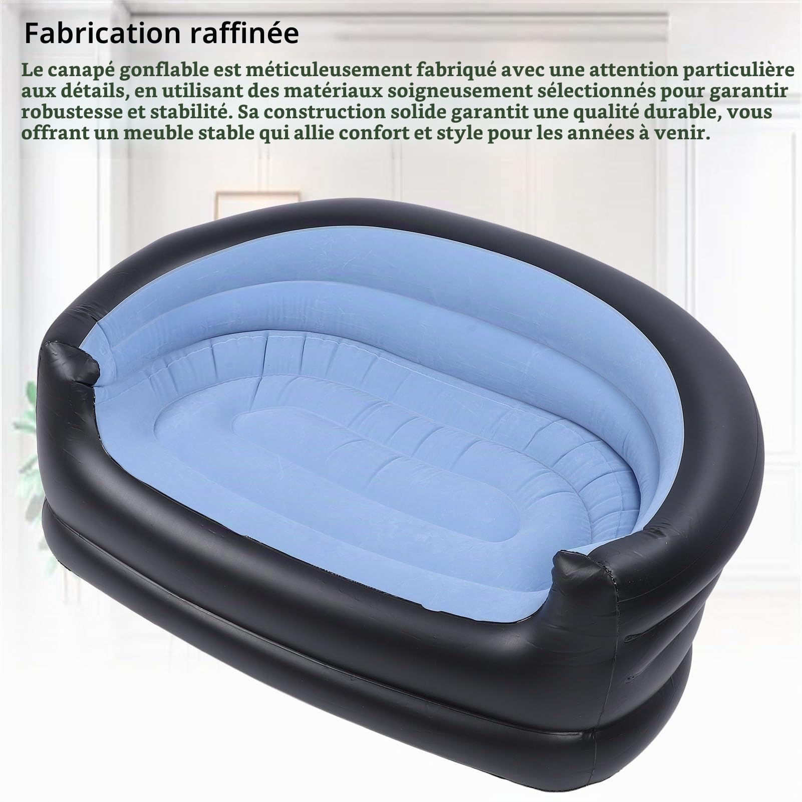 Asixxsix Canapé Gonflable d'extérieur, canapé Gonflable Portable, Chaise Gonflable Confortable, Matelas Gonflable étanche, canapé Gonflable, Chaise de Camping (Blue)