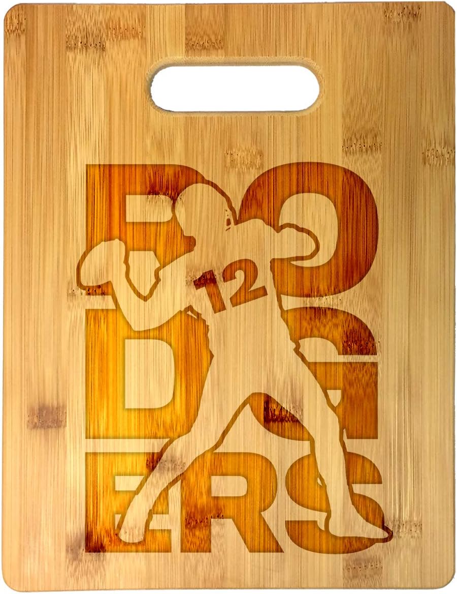 Football Sports Athletic Player Laser Engraved Bamboo Cutting Board - Wedding, Housewarming, Anniversary, Birthday, Father's Day, Gift (Mahomes #15)