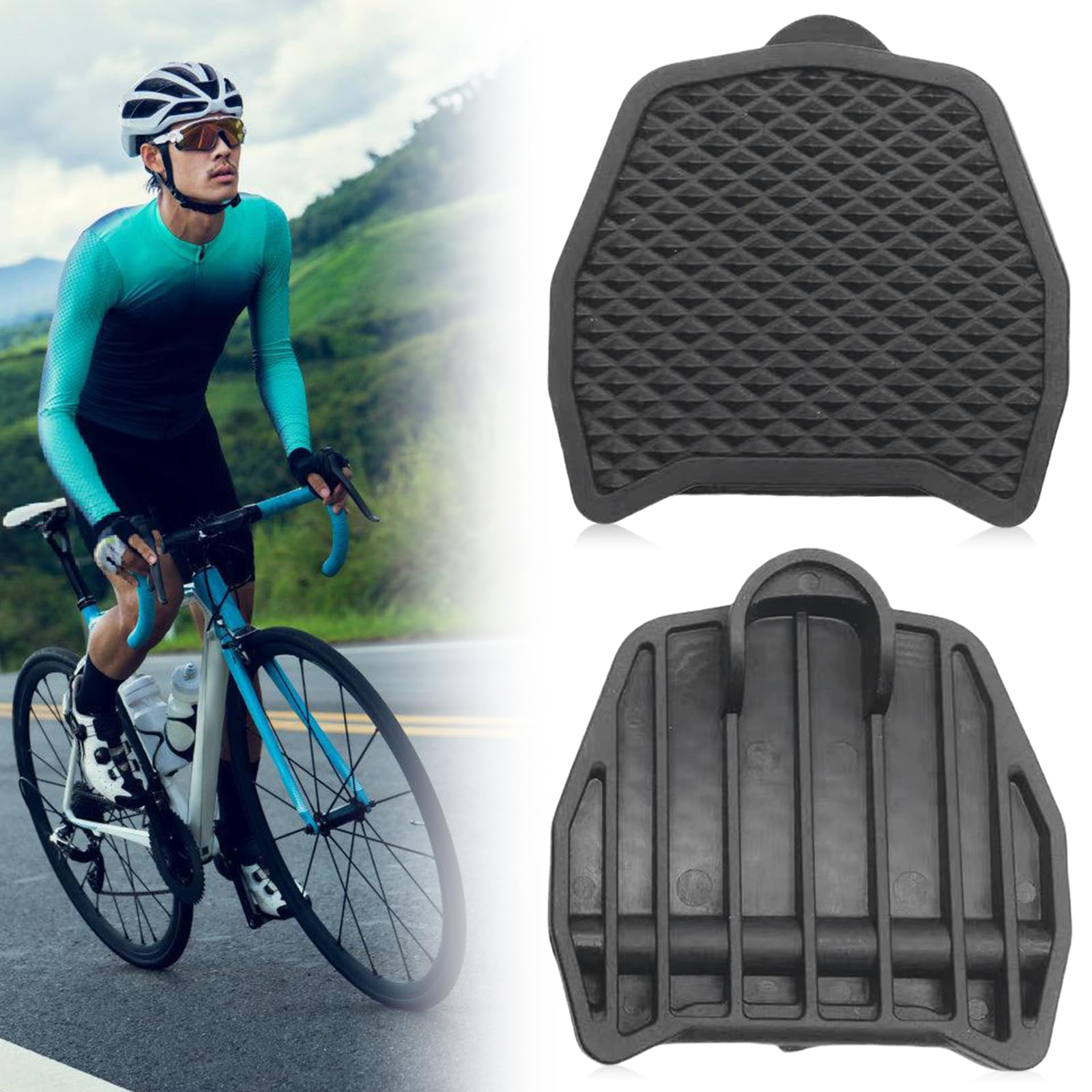 Road Bike Pedalaufsatz Adapter Kompatibel mit Shimano SPD-SL,Pedal Plate, PP Adapter Clipless Pedale,klickpedale für Grip und Komfort,Ersatz Pedalkonverter,Ändert Klickpedale zu Flats(Schwarz) Sport & Freizeit