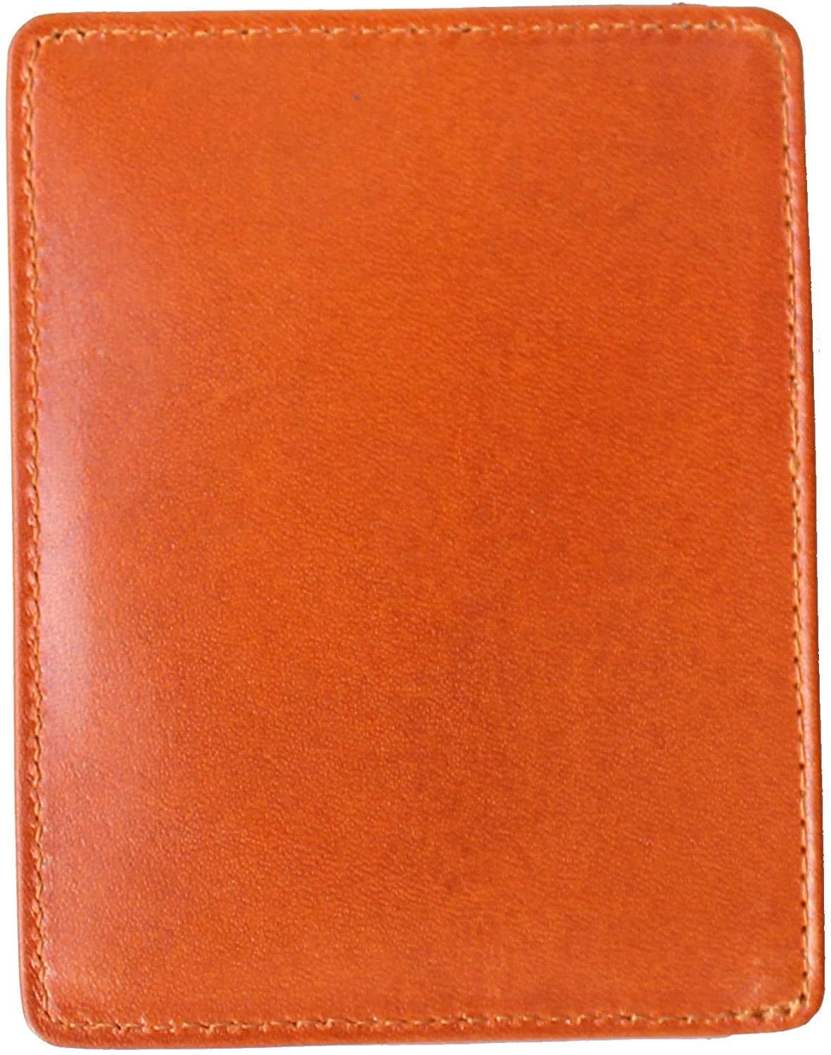 Ricco Front Pocket Genuine Italian Leather Thin Card Case Minimalist Wallet with RFID Blocking S11 (Honey)